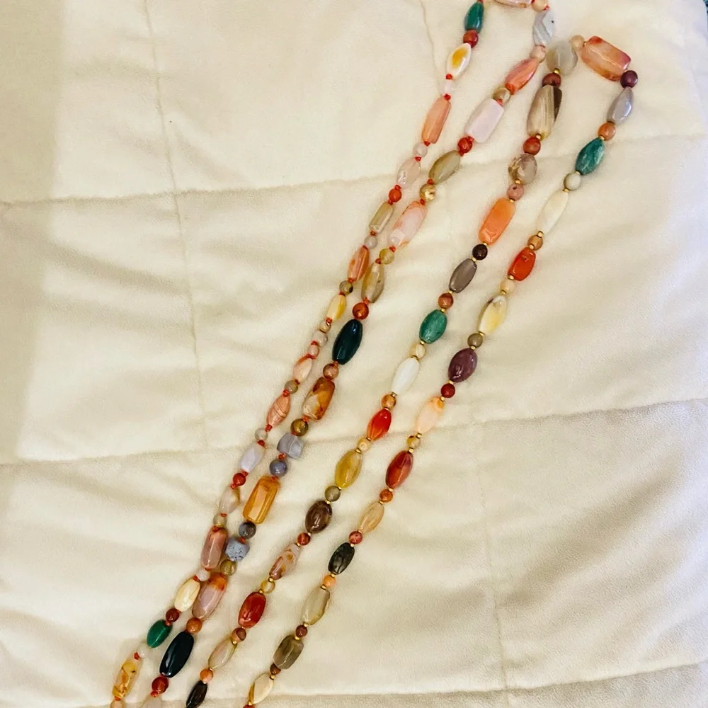 Vintage Glass Quartz/ crystals necklaces